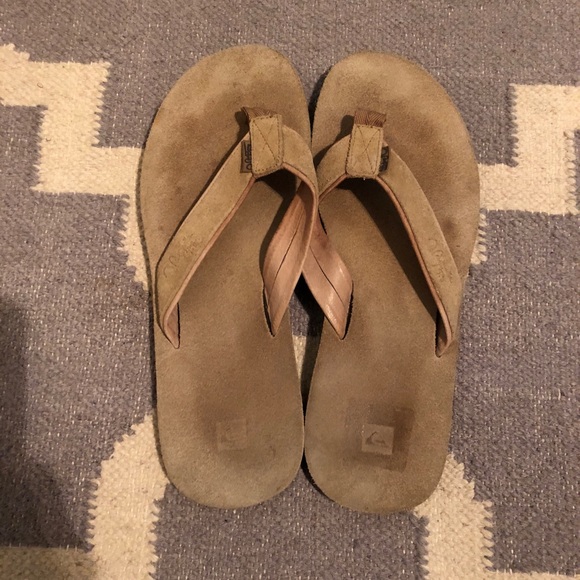 quiksilver leather flip flops